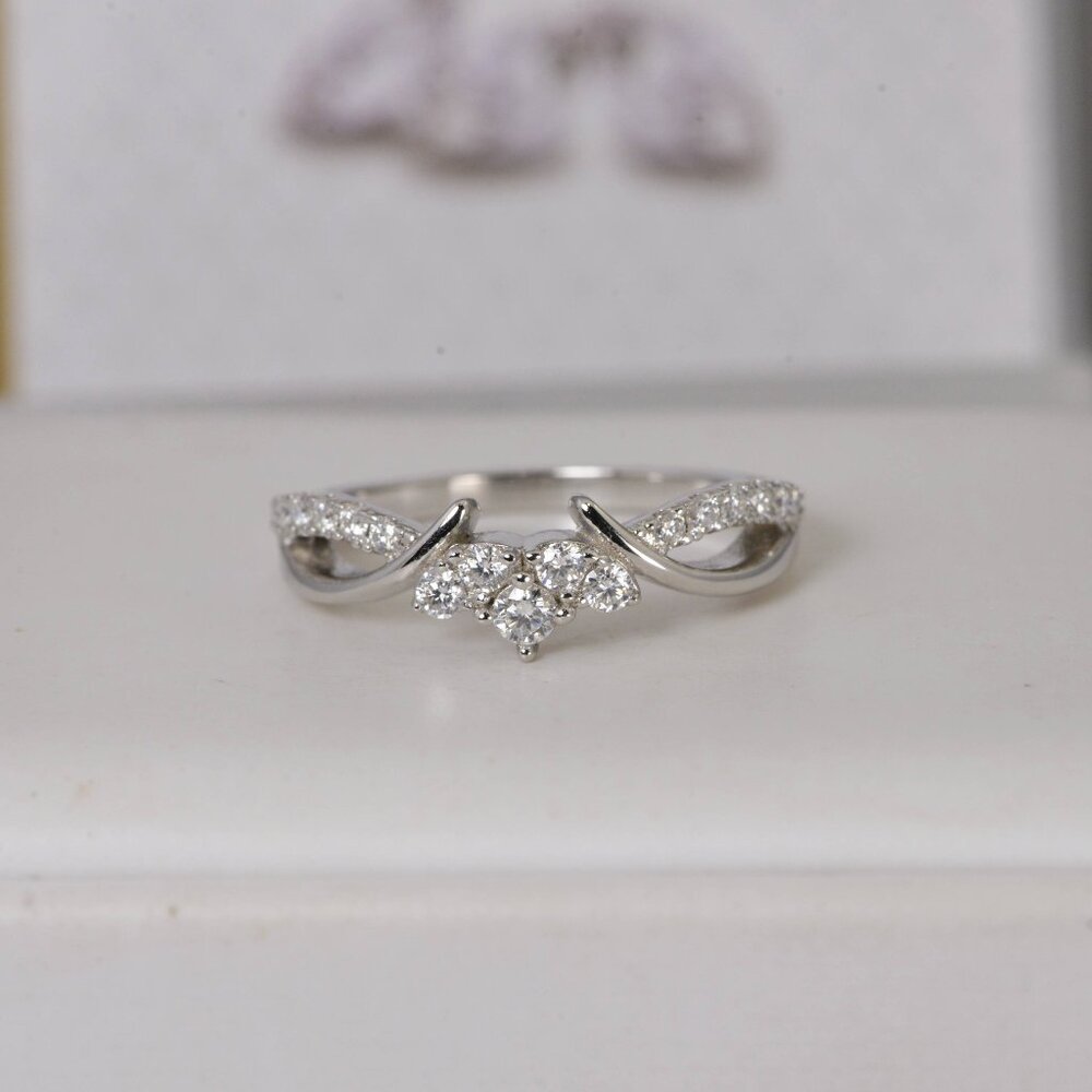 Certified Moissanite Ring Guard Enhancer Band Ring 925